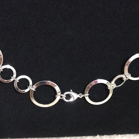 SILVER TONE RING NECKLACE - Picture 2 of 2